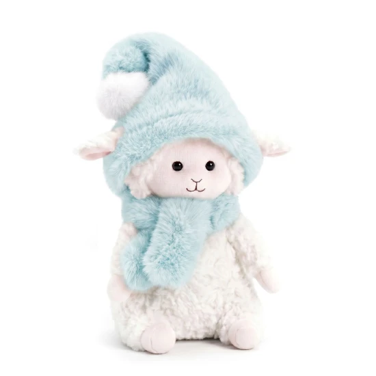 Ovečka Marshmallow s borůvkovou čepicí 20 cm