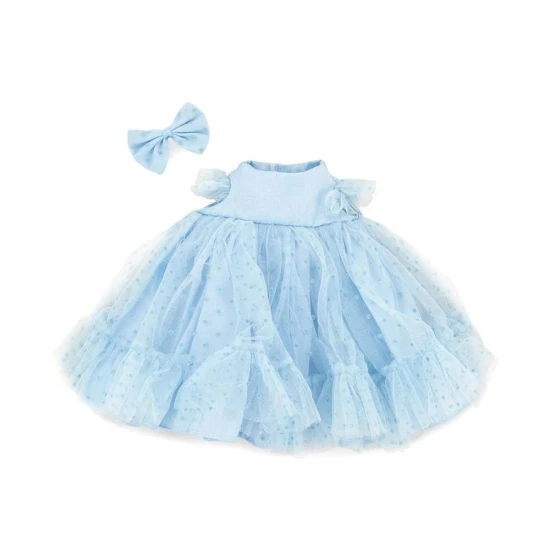 Lucky Doggy oblečení pro pejska Blue Dream – jemné modré tylové šaty pro plyšového pejska