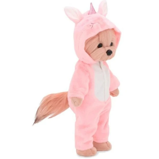Plyšový pejsek yorkšírka Lucky Doggy Yoyo Unicorn v jednorožčím overalu