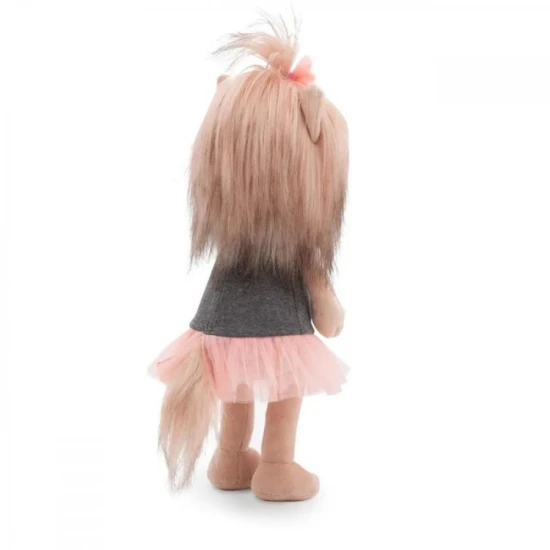 Plysovy pejsek Lucky Doggy Yoyo Tea Rose yorksir v ruzovych satech – 38 cm