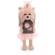 Plysovy pejsek Lucky Doggy Yoyo Tea Rose yorksir v ruzovych satech – 38 cm