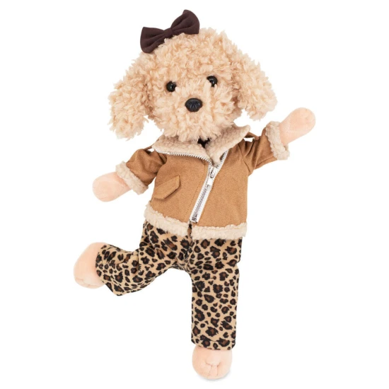 Lucky Doggy Plyšový pejsek Pudlík - Fendy Leopard Outfit