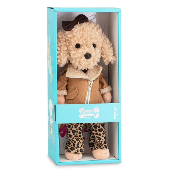 Lucky Doggy Plyšový pejsek Pudlík - Fendy Leopard Outfit