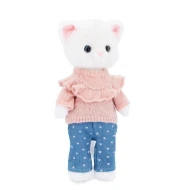 Lucky Kitty Plyšová kočička Sophie - Denim Hearts