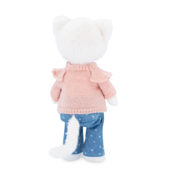 Lucky Kitty Plyšová kočička Sophie - Denim Hearts