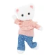 Lucky Kitty Plyšová kočička Sophie - Denim Hearts