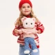 Lucky Kitty Plyšová kočička Sophie - Denim Hearts