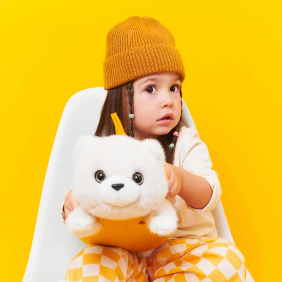 Milo&Millie Plyšová kočička Milo bílá 35 cm