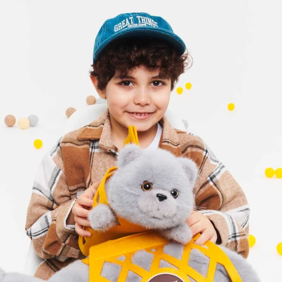 Milo&Millie Plyšová kočička Milo šedá 35 cm