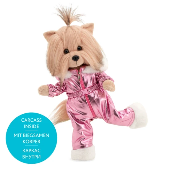 Lucky Doggy Plyšový pejsek Yorkšírka – Yoyo Mountain Stroll Orange Toys
