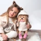 Lucky Doggy Plyšový pejsek Yorkšír - Yoyo Fashion Winter Orange Toys