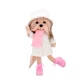 Lucky Doggy Plyšový pejsek Yorkšír - Yoyo Fashion Winter Orange Toys