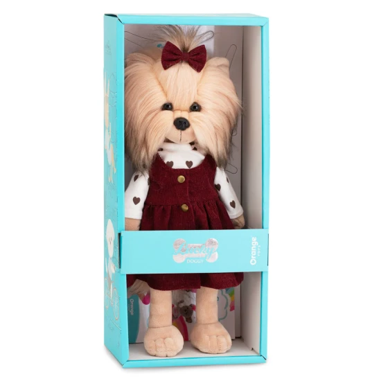 Lucky Doggy Plyšový pejsek Yorkšírka - Yoyo Cozy Casual Orange Toys