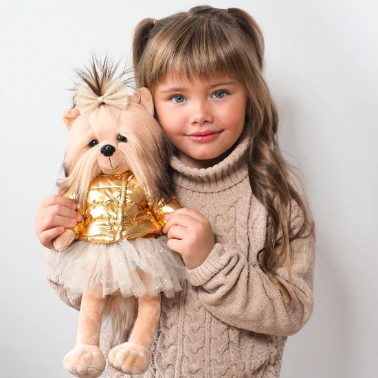 Lucky Doggy Plyšový pejsek Yorkšírka - Yoyo Golden Jacket