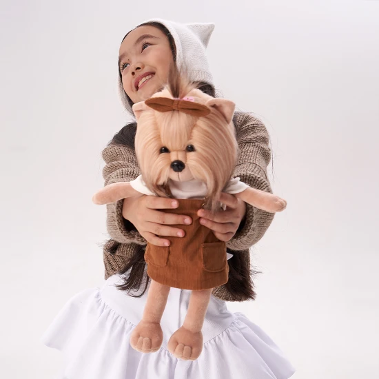 Lucky Doggy Plyšový pejsek Yorkšír – Yoyo Autumn Mood Orange Toys