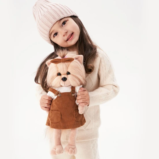 Lucky Doggy Plyšový pejsek Yorkšír – Yoyo Autumn Mood Orange Toys