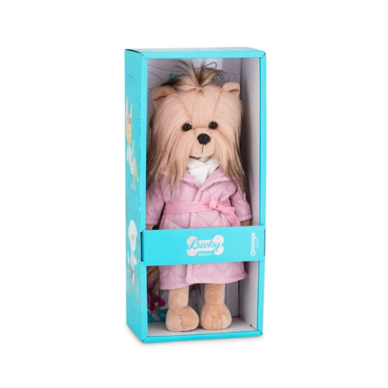 Lucky Doggy Yoyo – elegantní plyšový jorkšírský teriér v růžových šatech (38 cm)