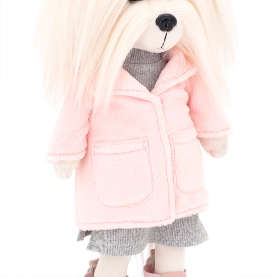 Lucky Doggy Plyšový pejsek Maltézská fenka - Mimi Fashion Winter Orange Toys