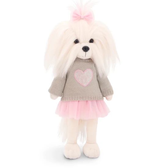 Lucky Doggy Plyšový pejsek Maltézská fenka - Mimi Pink Heart Orange Toys