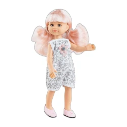 Panenka Cleo s růžovými vlasy 32 cm