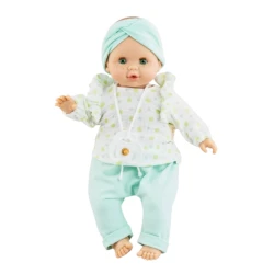 Panenka Miminko Sonia v zeleno-bílém oblečení 36 cm