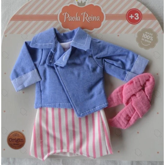 Paola Reina Oblečení pro panenku Roxana s riflovou bundou 32 cm