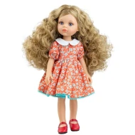 Oblečení pro panenku Carla v květovaných šatech 32 cm