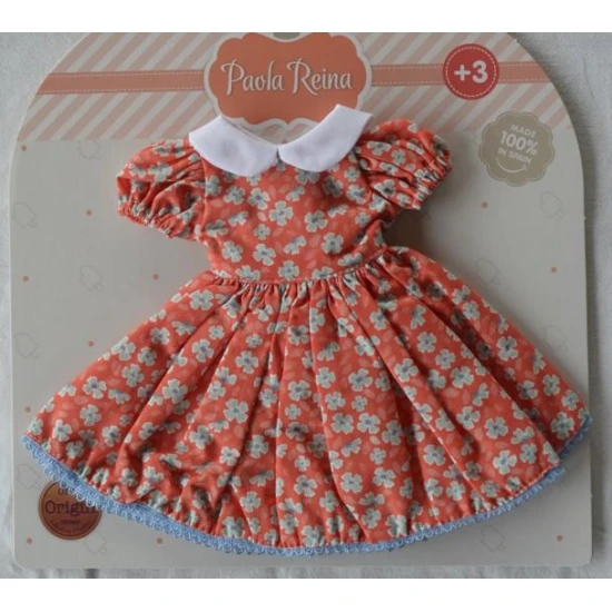 Paola Reina Oblečení pro panenku Carla v květovaných šatech 32 cm