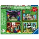 Puzzle Minecraft 4x100 dílků Puzzle Minecraft 4x100 dílků – Ravensburger 24120042907