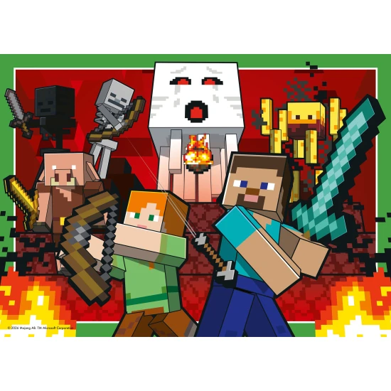 Puzzle Minecraft 4x100 dílků Puzzle Minecraft 4x100 dílků – Ravensburger 24120042907