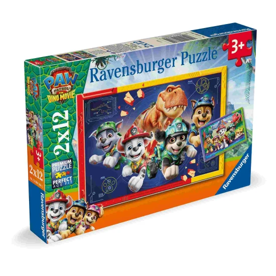 Ravensburger Puzzle Tlapková Patrola: Dinosauří film 2x12 dílků