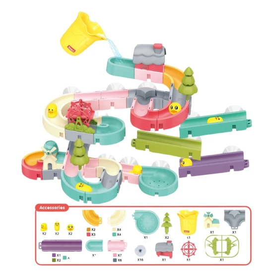DIY vodní skluzavka 62 ks – stavění a zábava