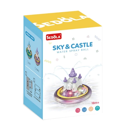 Stříkací hračka pro vodní hrad fialová – kouzelná fontána do vany