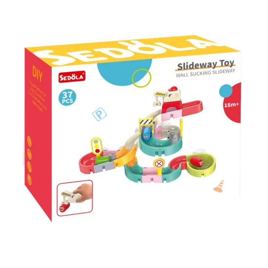 DIY dráha pro kuličky s magnety, 37 dílů – stavění a zábava