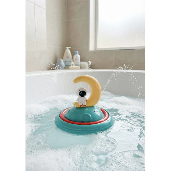 Vesmírný astronaut na Měsíci – plovoucí stříkací hračka pro děti