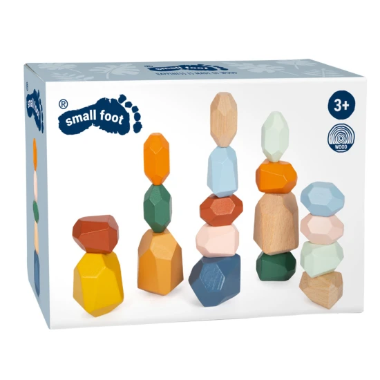 Small Foot by Legler Dřevěné Montessori balanční kostky Dřevěné Montessori balanční kostky – Každý kousek je originál!