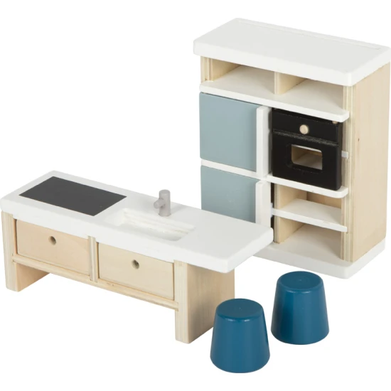 Kuchyně do domečku pro panenky s moderním designem a funkčními prvky