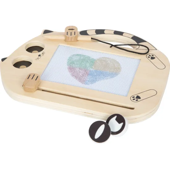 Magnetická kreslící tabule ve tvaru kočky s razítky a připojeným perem pro nekonečnou kreativní zábavu.