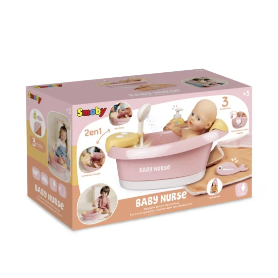 Baby Nurse elektronická vanička s příslušenstvím – Smoby SM220386