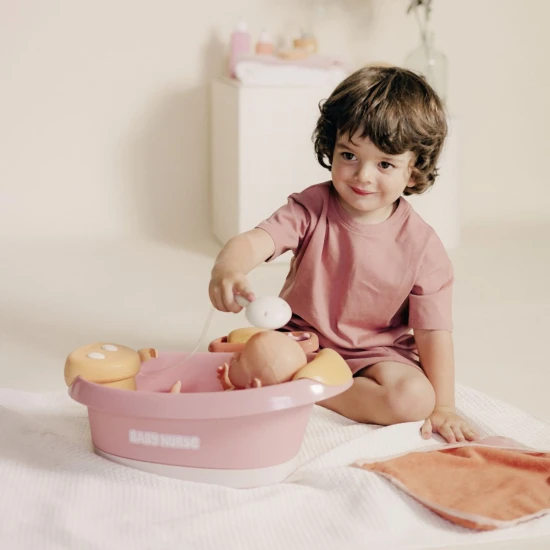 Baby Nurse elektronická vanička s příslušenstvím – Smoby SM220386