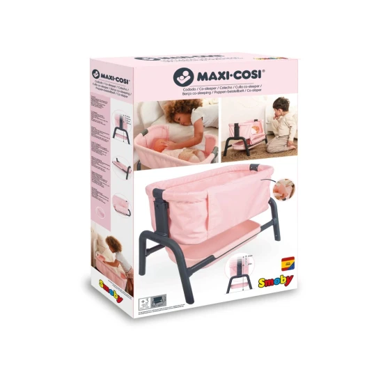 Postýlka pro panenky Maxi Cosi světle růžová – Smoby SM240240