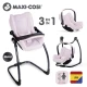Autosedačka a židlička 3 v 1 Maxi Cosi pro panenky světle růžová Autosedačka a židlička 3 v 1 Maxi Cosi pro panenky světle růžová – Smoby SM240242
