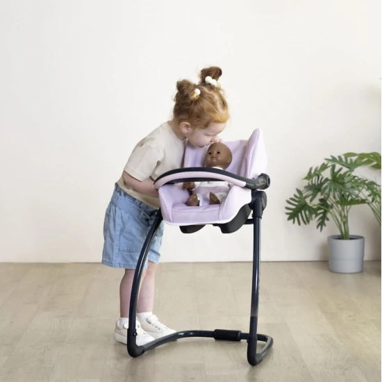 Autosedačka a židlička 3 v 1 Maxi Cosi pro panenky světle růžová Autosedačka a židlička 3 v 1 Maxi Cosi pro panenky světle růžová – Smoby SM240242