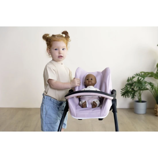 Autosedačka a židlička 3 v 1 Maxi Cosi pro panenky světle růžová Autosedačka a židlička 3 v 1 Maxi Cosi pro panenky světle růžová – Smoby SM240242