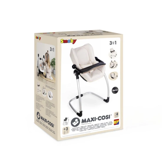 Autosedačka a židlička 3 v 1 Maxi Cosi pro panenky béžová – Smoby SM240245