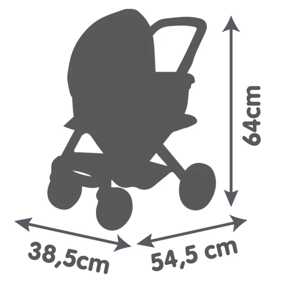 Kombinovaný kočárek Maxi Cosi pro panenky světle růžový – Smoby SM253121