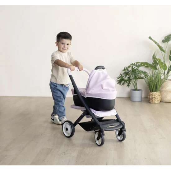 Kombinovaný kočárek Maxi Cosi pro panenky světle růžový – Smoby SM253121