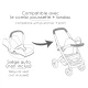 Kombinovaný kočárek Maxi Cosi pro panenky světle růžový – Smoby SM253121