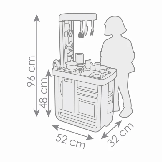 Kuchyňka Bon Appetit elektronická modrobílá – Smoby SM310824