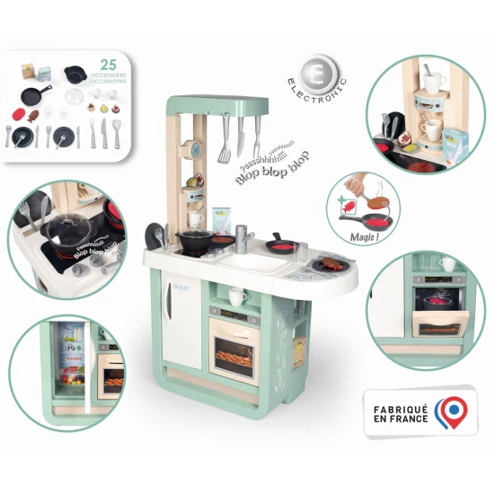 Kuchyňka Bon Appetit Cherry modrobílá elektronická – Smoby SM310914